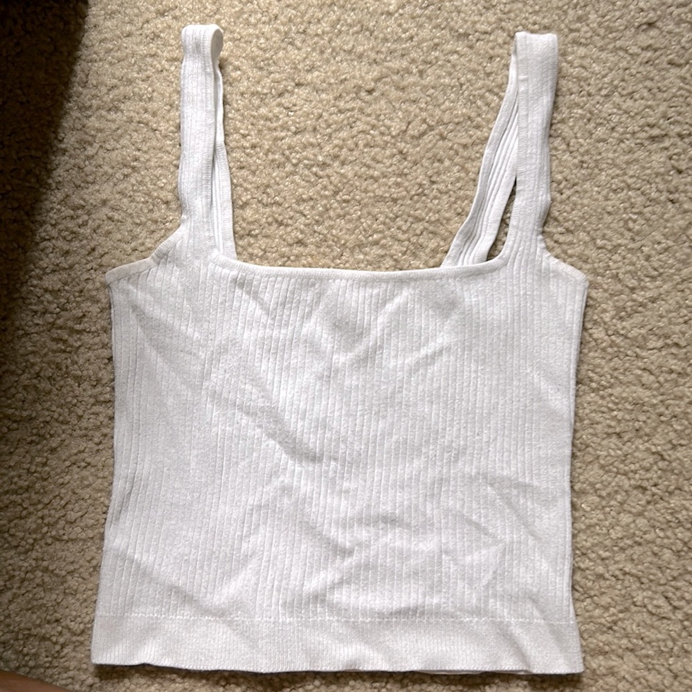 Garage Ribbed Cropped Tank Top Size Small